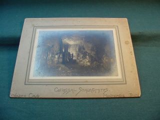 Circa 1900 Collossal Stalagmites Wonder Cave Monteagle Tenn Cabinet Photograph