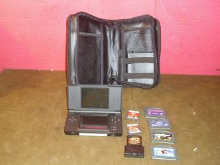 Vintage Nintendo Ds Lite Black With Case And Games