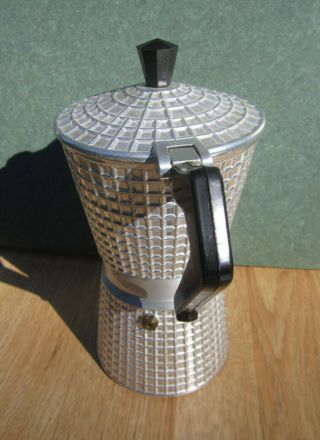 Vintage DORI EXPRESS BREVETTATA Expresso Coffee Pot Waffle Pattern MCM Italy 3