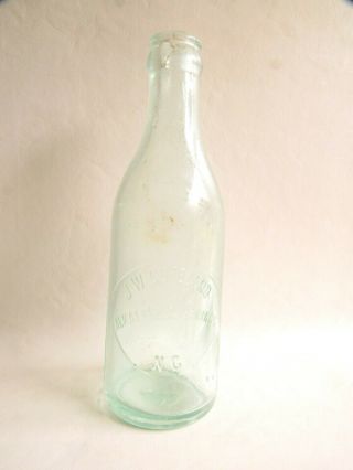 Vintage Embossed Glass Bottle For J.  W.  Copeland,  Alkalithia Springs,  Nc.  7 3/4 " T