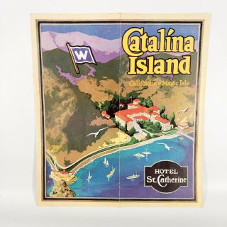 1920s Catalina Island Vintage Travel Brochure Hotel St.  Catherine California Ca