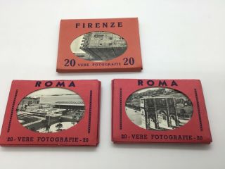 Vintage Roma & Firenze Italy Photos (vere Fotografie) 3 Packs Of 20 Photos Each