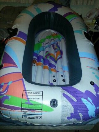 Vintage 1997 Inflatable Intex Wet Set Xee Windsurfer 2 Person Boat