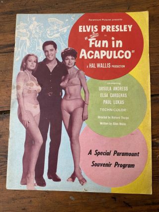 Fun In Acapulco Elvis Presley Ursula Andress Movie Souvenir Programme