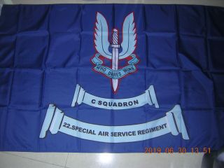 Rhodesia Flag Rhodesian Sas Special Air Service Regiment C Squadron Blue Ensign