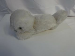 Vintage 80s Russ Berrie & Co Harry White Baby Seal Pup Plush Stuffed Animal Ja
