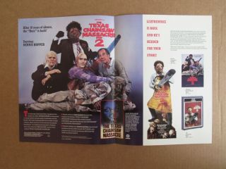 Vintage 1980s Movie Poster Texas Chainsaw Massacre 2 w/ Media Monitor 3