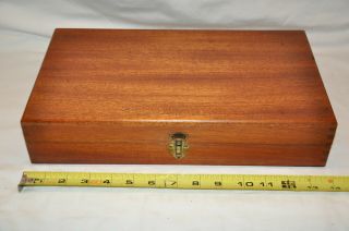 Vintage Wooden Box Or Case With Brass Hardware Maybe For Pistol Or Gun