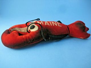 Vintage Souvenir Maine Lobster Sawdust Stuffed Plush Toy 2