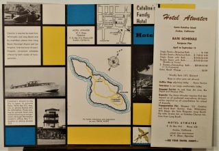 1950 ' s 60 ' s Hotel Atwater Santa Catalina Island California travel brochure b 2