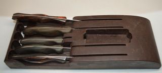 Vintage Cutco Knife Set W/ Bakelite Wall Holder