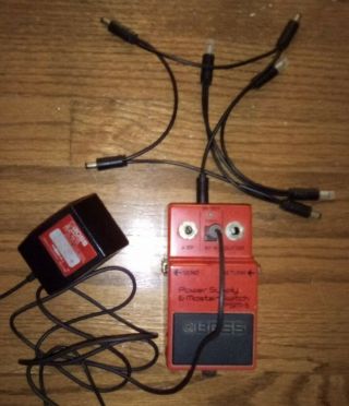Vintage Boss Psm - 5 & Psa - 120 (japan - Red Label) With Godlyke Daisy - Chain Cable