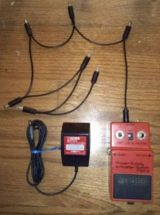 Vintage BOSS PSM - 5 & PSA - 120 (Japan - Red Label) with Godlyke daisy - chain cable 2