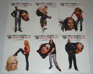 Rare Vintage 6 - Set Vma Video Music Awards 2003 Collectors Postcards Britney