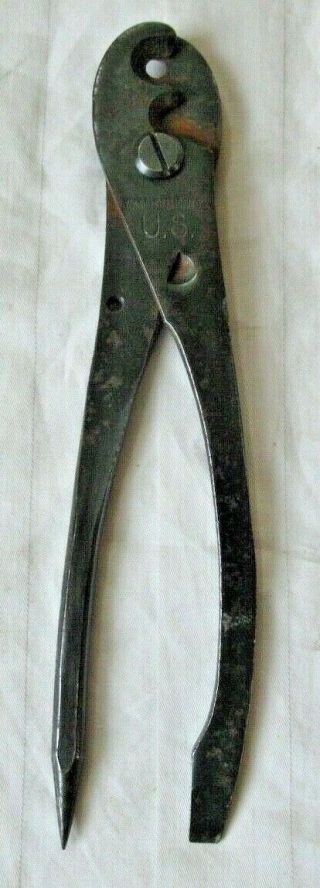 Vintage Wwii Us Military Blasting Cap Crimping Pliers By Wm.  Schollhorn Co.