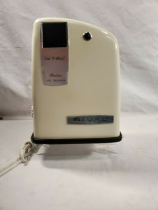 Rival Ice - O - Matic Vintage Mcm Mid Century Modern Electric Ice Crusher