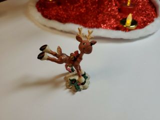 Vintage Enesco The North Pole Village Blitzen Reindeer Christmas Ornament 2 1/2 "
