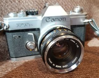 Vintage Canon Ftb Ql 35mm Camera.  Canon Fd 50mm 1/1.  8 Lens