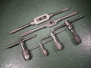 Old Vintage Machining Tools Machinist Tap Wrenches Handles Group