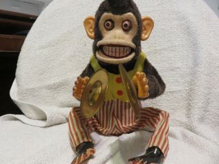 Vintage Ck Kuramochi Korea Jolly Chimp Toy Cymbal Monkey 10 " Tall