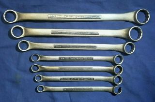 Vintage Usa Craftsman 7 Pc Sae Box End Wrench Set 1 - 5/16 " - 5/8 " =v= Series