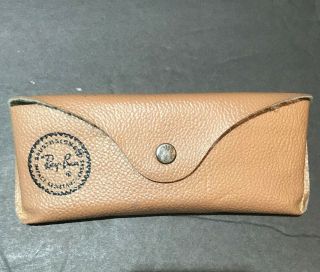 Vintage Bausch & Lomb Ray - Ban Sun Glasses Case Only W/belt Slits Made In Usa