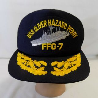 Uss Oliver Hazard Perry Ffg - 7 Navy Ship Baseball Snapback Cap Vintage Cap 10 M1