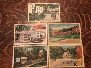 5 Different Vintage Hot Springs,  Arkansas Vintage Postcards