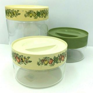 Pyrex See And Store Canisters Set Of 3 Spice Of Life Storage Containers Vintage
