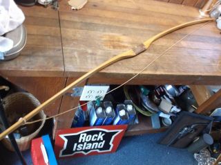 Vintage 61 Inch Wooden Long Bow