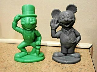 Vintage Mold A Rama Mickey Mouse & Jiminy Cricket,  Disney World?