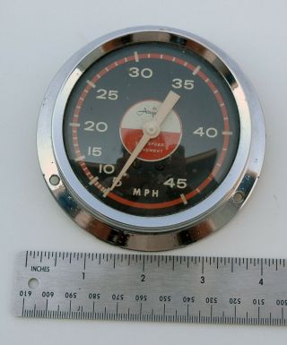Vintage Airguide Sea Speed 45 Mph Boat Marine Speedometer Surface Mount