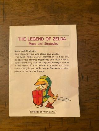 The Legend Of Zelda - Maps And Strategies - Nes Vintage Booklet Nintendo 1987
