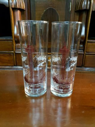 Canadian Pacific Hotels Skylon Niagra Falls,  Canada: Souvenir Glasses Set Of 2