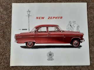 Ford Zephyr Sales Leaflet Brochure 1959 Vintage Classic Cars Motoring