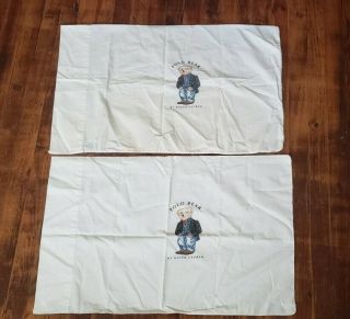 Vtg Polo Bear By Ralph Lauren Set Of 2 Pillowcases