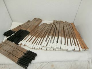 Set Of 88 Vintage Piano Keys Steampunk Arts Crafts Repurpose Refurbish