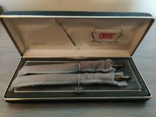 Vintage Cross Sterling Silver Pen & Pencil Set With Box