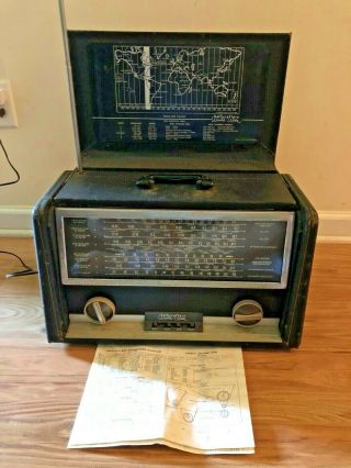 Hallicrafters Tw - 100a Vintage 1953 Worldwide Portable Shortwave Radio Receiver