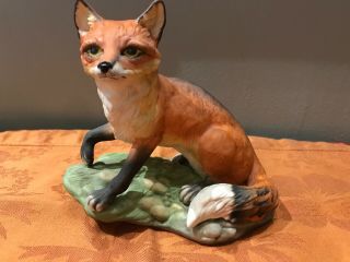 Vintage Boehm Bisque Porcelain Fox Figurine 40108