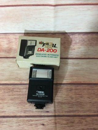 Focal Da 200c Flash For Minolta Camera Vintage Electronic Unit With Box