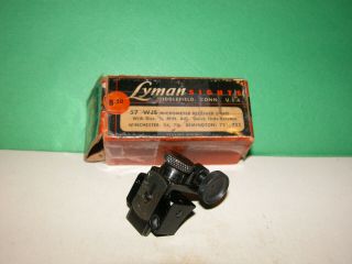 Vintage Lyman 57 Wjs Receiver Target Peep Sight Winchester 54,  70 Remington 700