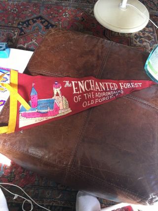 Vintage Enchanted Forest Of The Adirondacks Old Forge N.  Y.  Pennant
