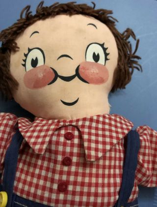 Vintage Campbell ' s Soup The Campbell Kids Stuffed Plush Boy 15.  5 