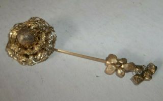 Vtg Miriam Haskell Ornate Stick Pin - Gorgeous