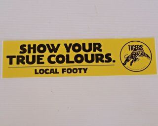 Vintage Tigers Glenelg Football Club Sanfl True Colours Promo Bumper Sticker