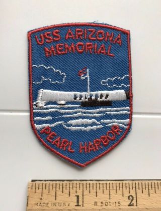 Uss Arizona Memorial Monument Pearl Harbor Hawaii Hi Embroidered Patch Badge