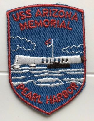 USS Arizona Memorial Monument Pearl Harbor Hawaii HI Embroidered Patch Badge 2