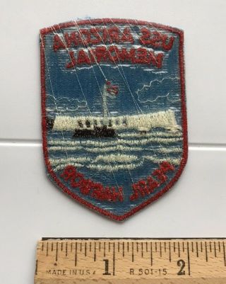 USS Arizona Memorial Monument Pearl Harbor Hawaii HI Embroidered Patch Badge 3