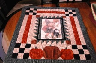 Handmade Quilted October Halloween Vintage Look Wall Hanging/table Topper